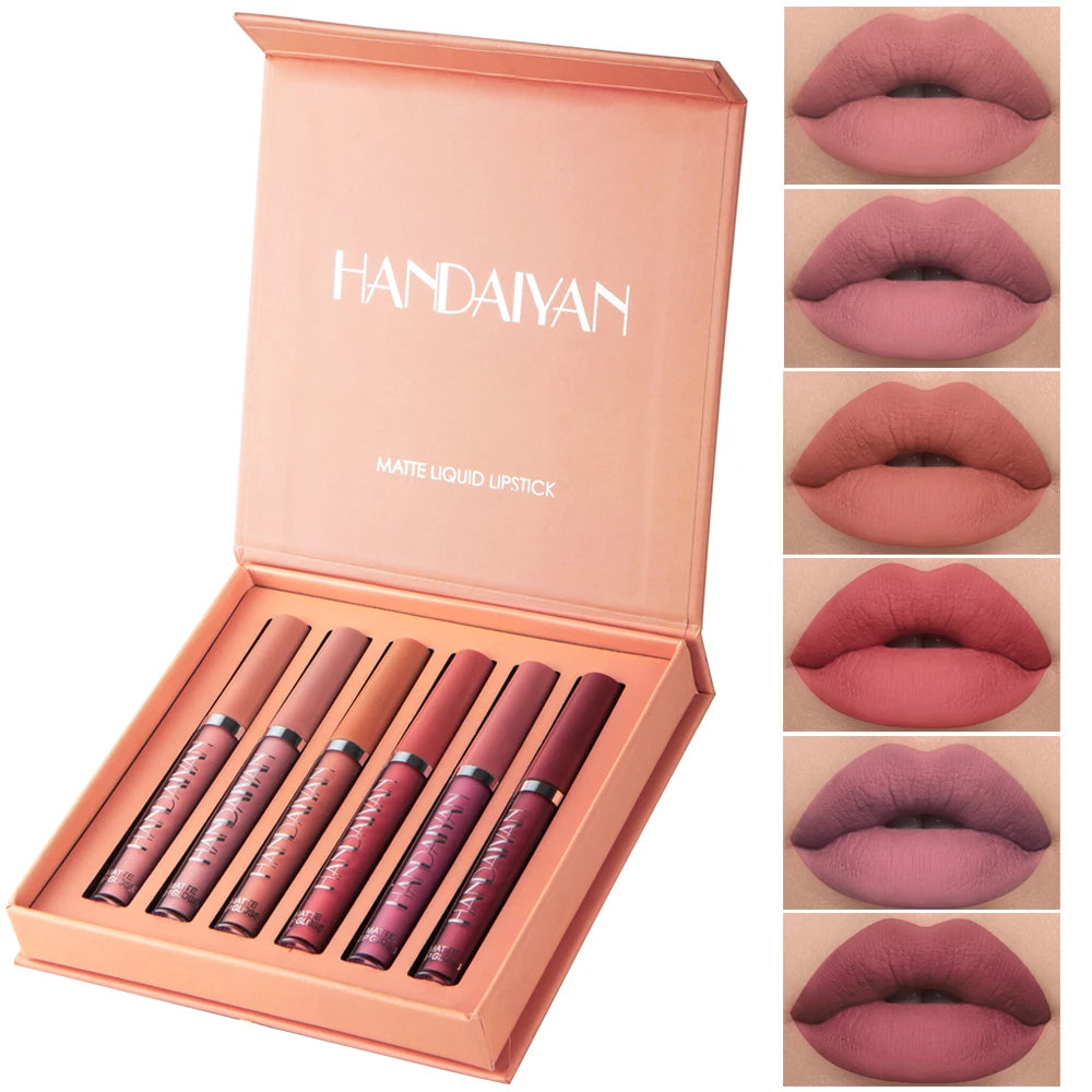 The All-Day Lip Kit, 6 Non-stick, Proof Liquid Lipsticks