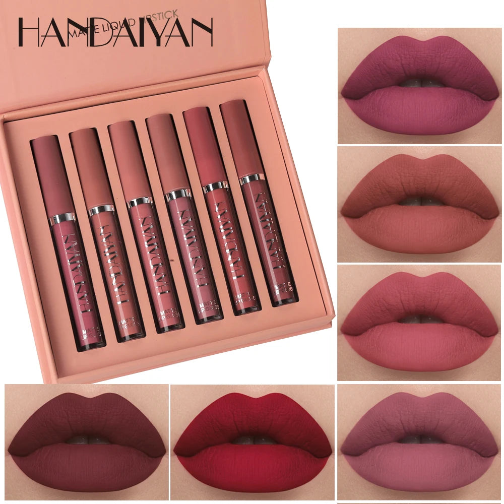 The All-Day Lip Kit, 6 Non-stick, Proof Liquid Lipsticks