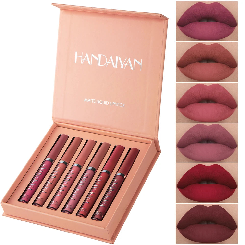 The All-Day Lip Kit, 6 Non-stick, Proof Liquid Lipsticks