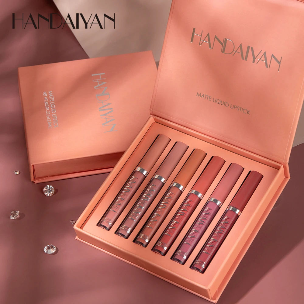 The All-Day Lip Kit, 6 Non-stick, Proof Liquid Lipsticks