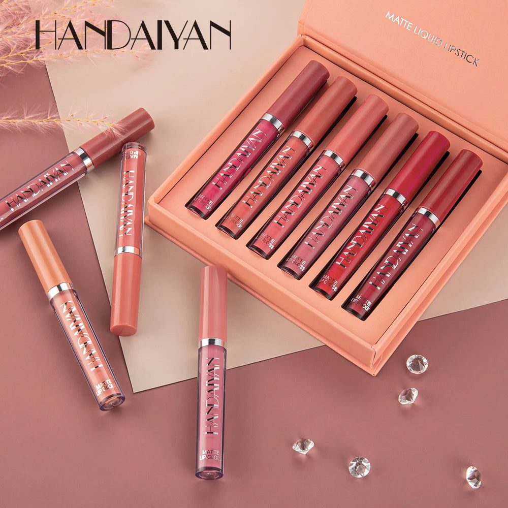 The All-Day Lip Kit, 6 Non-stick, Proof Liquid Lipsticks